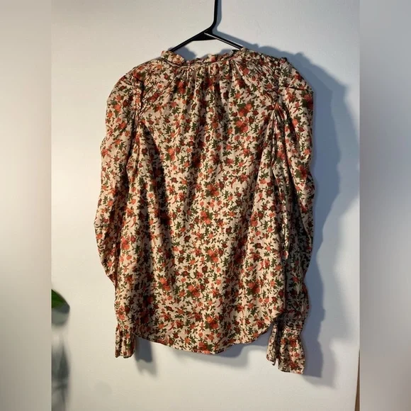 NWOT Free People|| Meant To Be Floral Blouse Top Size Small, Valentines - Picture 8 of 13